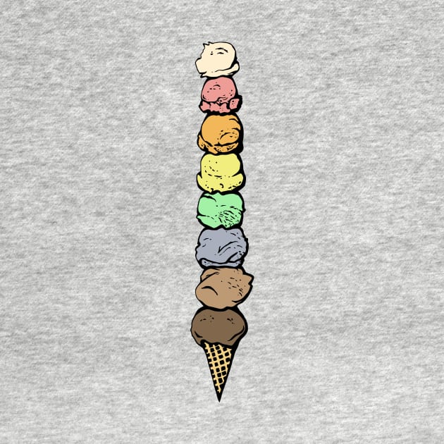 Giant Rainbow Ice Cream Cone by studiogooz